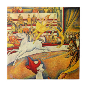 Carreau En Céramique Le cirque de Georges Seurat, Art Vintage
