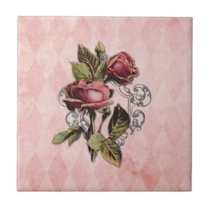 Carreau En Céramique Le cru a doré la tuile de roses
