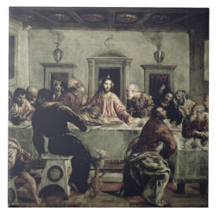 Carreau En Céramique Le dernier dîner (huile sur la toile) 2