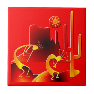 Carreau En Céramique Le désert Kokopelli