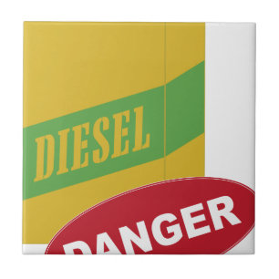 Carreau En Céramique Le diesel de danger peut
