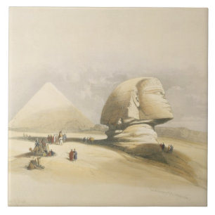 Carreau En Céramique Le grand sphinx et les pyramides de Gizeh, de "E
