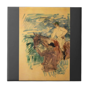 Carreau En Céramique Le jockey 3 par Toulouse-Lautrec