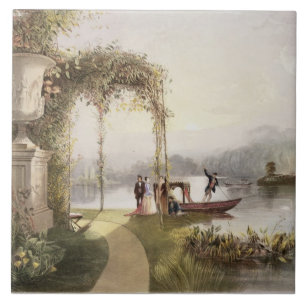 Carreau En Céramique Le lac, jardins de Trentham Hall, 'des jardins