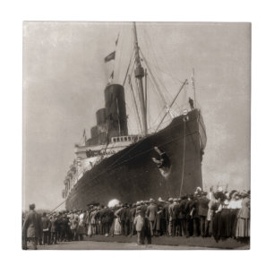 Carreau En Céramique Le Lusitania de RMS arrive New York City 1907