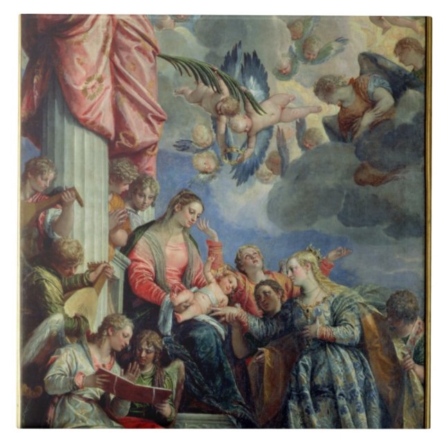 Carreau En Céramique Le mariage mystique de St Catherine (Devant)