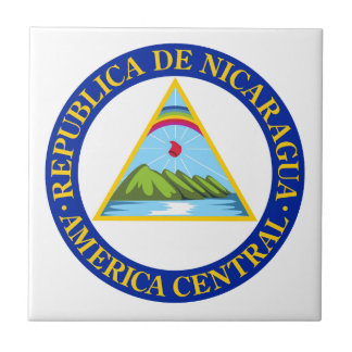 Carreau En Céramique Le NICARAGUA - drapeau/emblème/manteau des