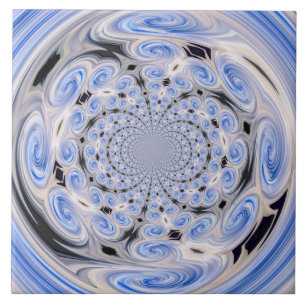 Carreau En Céramique Le nuage mou bleu tourbillonne tuile