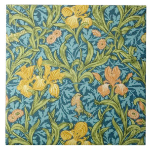 Carreau En Céramique Le papier peint d'iris a conçu 1887