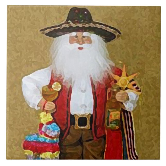 Carreau En Céramique Le père noël texan du sud-ouest mexicain (Devant)