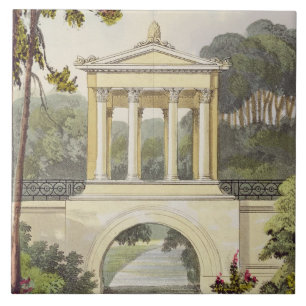 Carreau En Céramique Le pont en temple, dépôt d'Ackermann du 'de