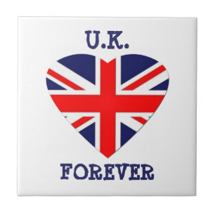 Carreau En Céramique Le R-U - pour toujours ! - Coeur d'Union Jack