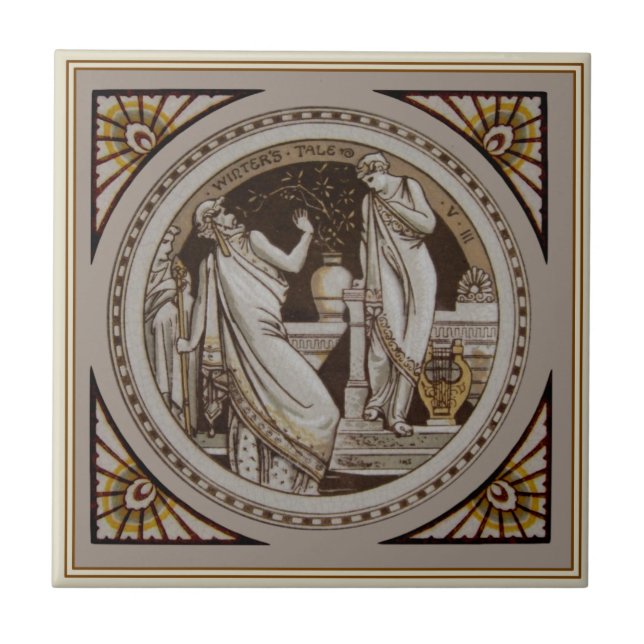 Carreau En Céramique Le roman d'hiver de Shakespeare Repro Minton (Devant)