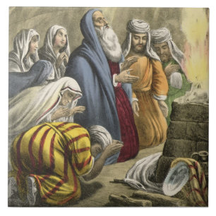 Carreau En Céramique Le sacrifice de Noé sur laisser l'arche, d'une