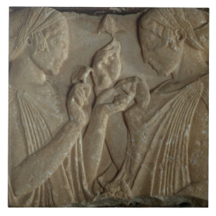 Carreau En Céramique Le Stele de Pharsalos dépeignant la glorification
