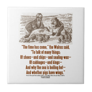 Carreau En Céramique Le temps a le charpentier venu de morse (le