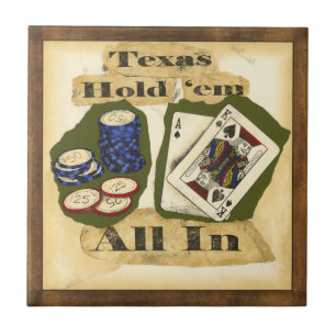 Carreau En Céramique Le Texas les tiennent main avec le roi et l'as