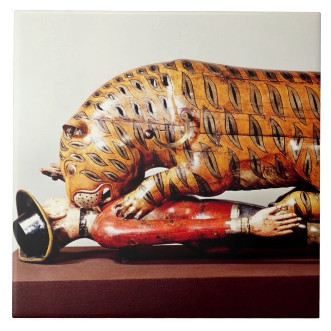 Carreau En Céramique Le tigre de Tipu, c.1790 (bois) (Devant)