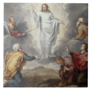 Carreau En Céramique Le Transfiguration (huile sur le cuivre)