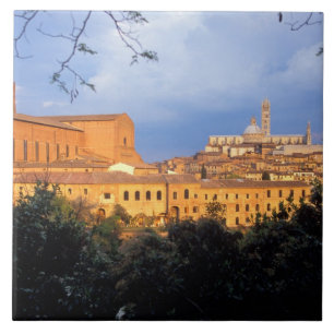 Carreau En Céramique Le village toscan de Sienne, Italie.