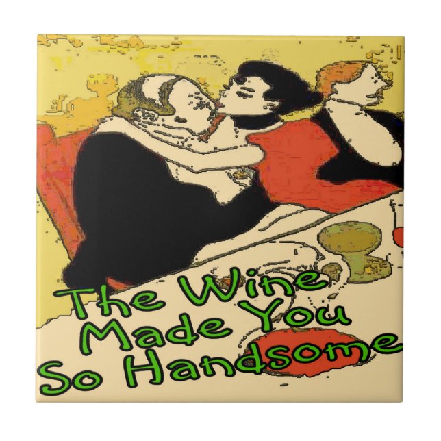 Carreau En Céramique Le Vin Vous Rend Hanseux (Devant)