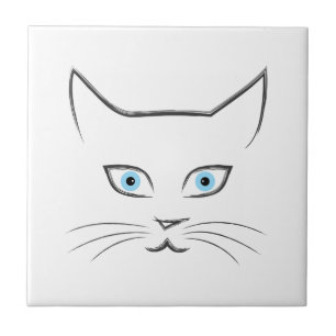 Carreau En Céramique Le visage de Chat