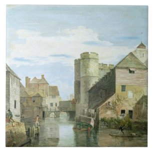 Carreau En Céramique Le Westgate, Cantorbéry (bodycolour sur le papier)