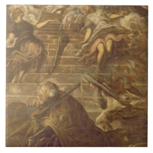 Carreau En Céramique L'échelle de Jacob (huile sur la toile)