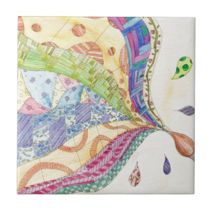 Carreau En Céramique L'édredon peint