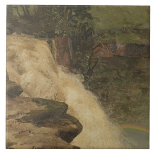 Carreau En Céramique L'église Frederic Edwin - Une cascade en Colombie