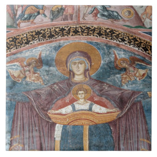 Carreau En Céramique L'église orthodoxe serbe, site de l'UNESCO, 2
