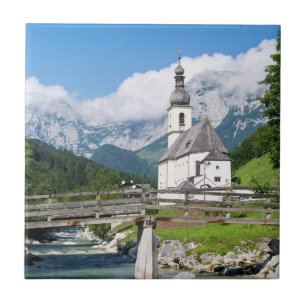 Carreau En Céramique L'église paroissiale de Ramsau en Bavière, Allemag