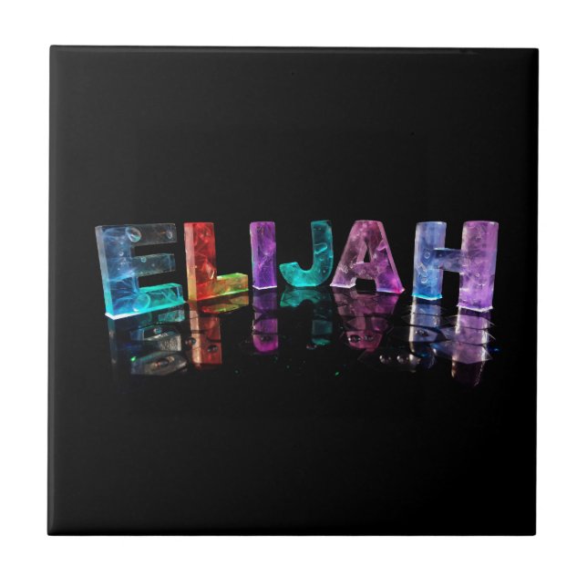 Carreau En Céramique L'Élijah nommé dans 3D s'allume (la photographie) (Devant)