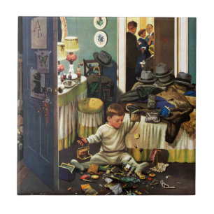 Carreau En Céramique L'enfant en bas âge vide des bourses