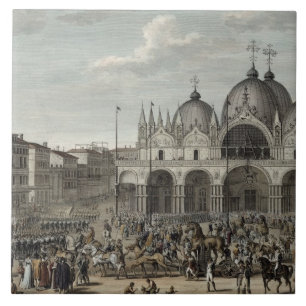 Carreau En Céramique L'entrée du Français dans Venise et le vol