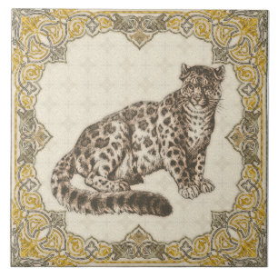 Carreau En Céramique Léopard, cadeau à la maison décoratif de décor de