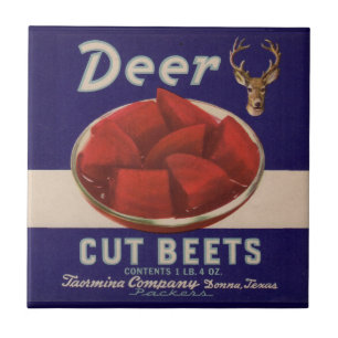 Carreau En Céramique Les betteraves découpées de cerfs des années 1930 