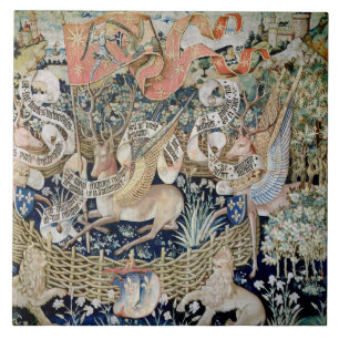 Carreau En Céramique Les cerfs communs à ailes (tapisserie)