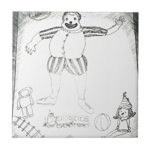 Carreau En Céramique Les clowns sont autour