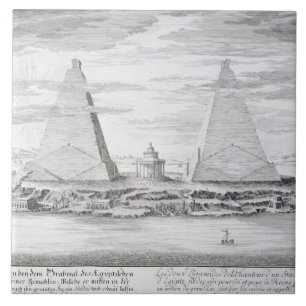 Carreau En Céramique Les deux pyramides de Moeris, roi de l'Egypte et