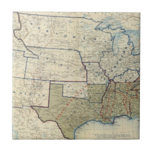 Carreau En Céramique Les Etats-Unis en juin 1864
