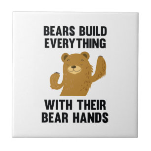 Carreau En Céramique Les ours construisent tout avec leurs mains d'ours