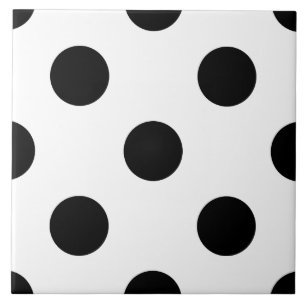 Carreau En Céramique LES POINTS NOIRS ! (un point de polka) ~