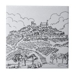 Carreau En Céramique Les vignobles de Sancerre  Vallée de la Loire, Fr