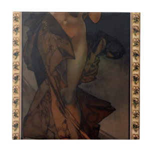 Carreau En Céramique L'étoile du matin par Alphonse Mucha