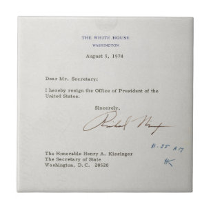 Carreau En Céramique Lettre de démission de Richard M. Nixon 1974