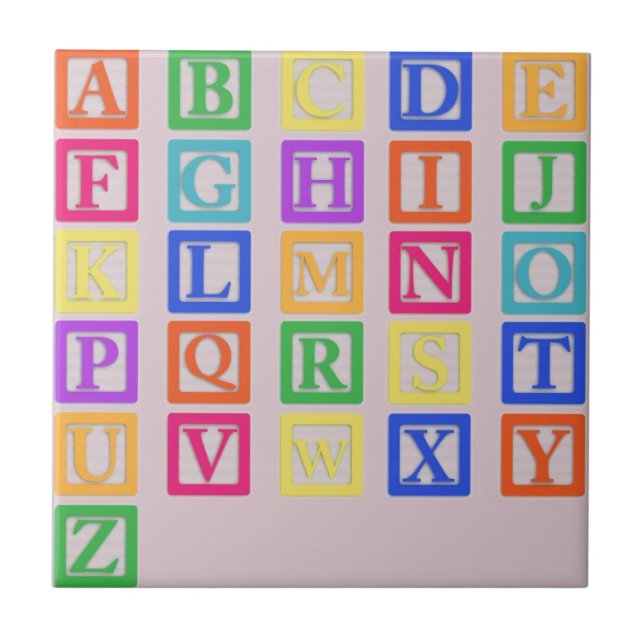 Carreau En Céramique Lettres de bloc (Devant)