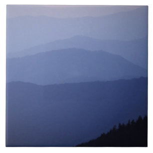 Carreau En Céramique Lever de soleil, montagnes du sud des Appalaches,