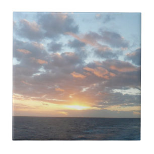 Carreau En Céramique Lever du soleil sur Sea I Pastel Seascape