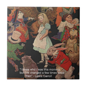 Carreau En Céramique Lewis Carroll Illustration et citation de changeme
